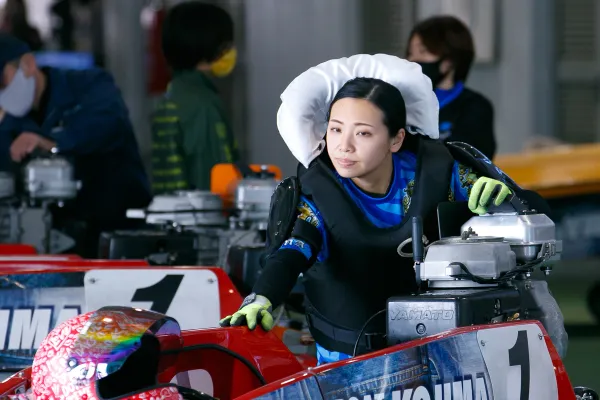 レース前の豊田結選手
