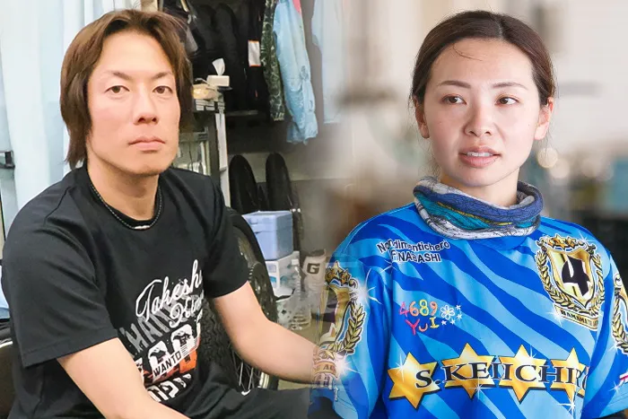 オートレーサー赤堀翼選手と豊田結選手